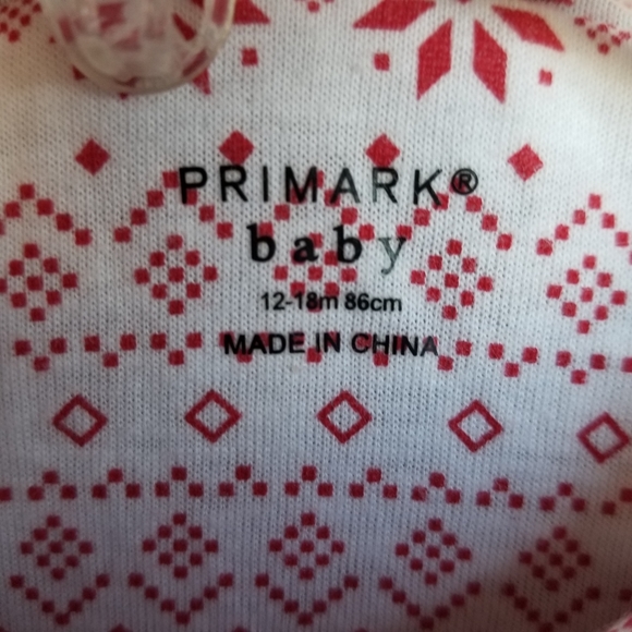 Primark Brown Christmas Reindeer Soft Hooded Zip-up Sleeper (12-18 month)Holiday - Picture 9 of 10